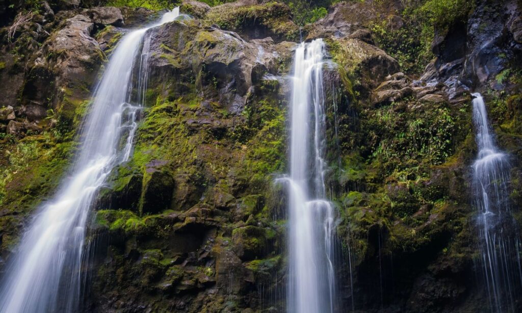 Upper Waikani Falls Three Bears Falls