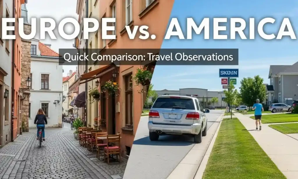 Quickcomparison Europeanvs.Americannormsbasedontravelobservations