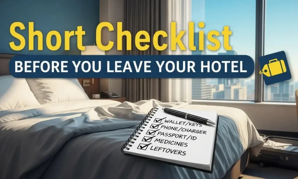 Shortchecklistbeforeyouleaveyourhotel