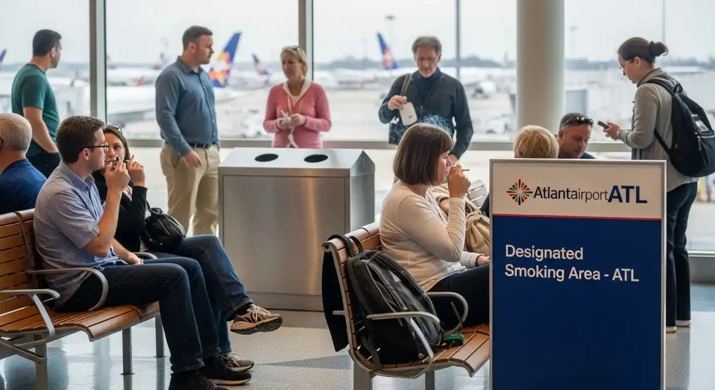 smoking area in Atlanta Airport
